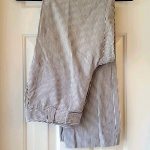 LOFT seersucker straight leg pants